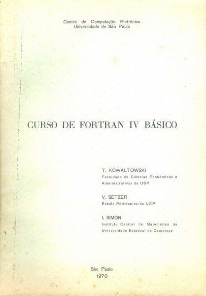 Curso de Fortran IV Básico