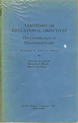 Taxonomy of Educational Objectives - Handbook II: Affective Domain