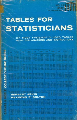 Tables for Statisticians