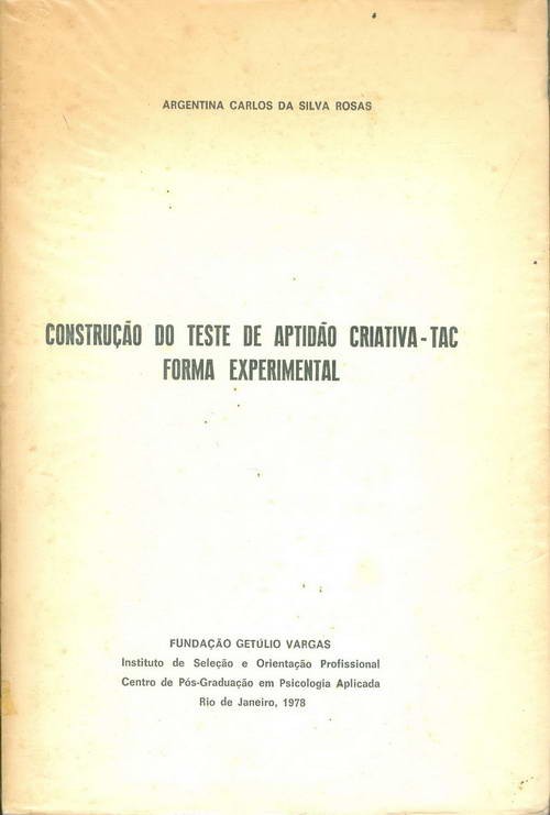 Construção do Teste de Aptidão Criativa - TAC - Forma Experimental