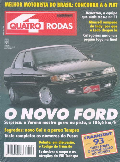 Quatro Rodas - Edição 399 - Outubro 1993