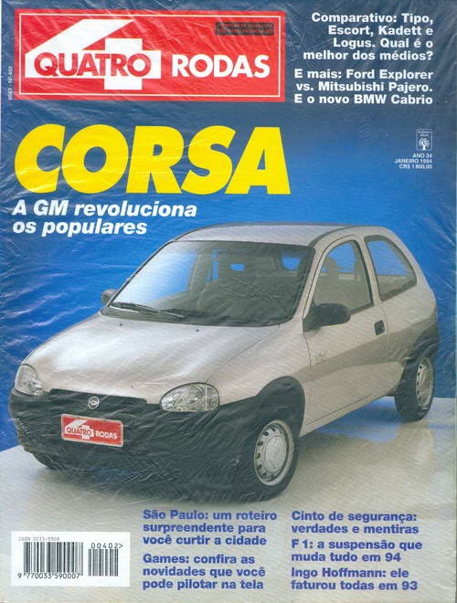 Quatro Rodas - Edição 402 - Janeiro 1994
