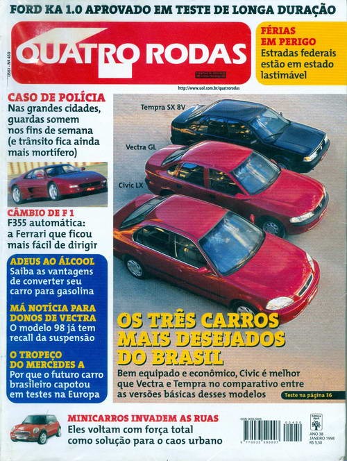Quatro Rodas - Edição 450 - Janeiro 1998