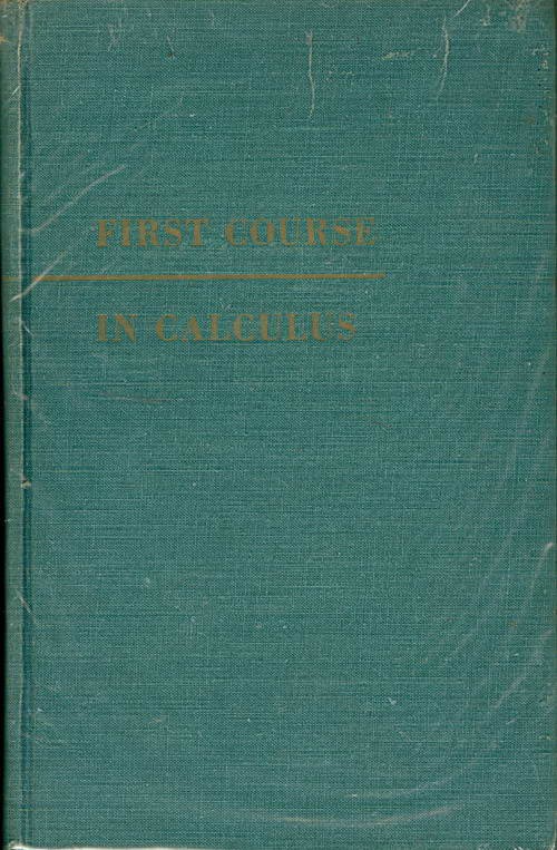 First Course in Calculus