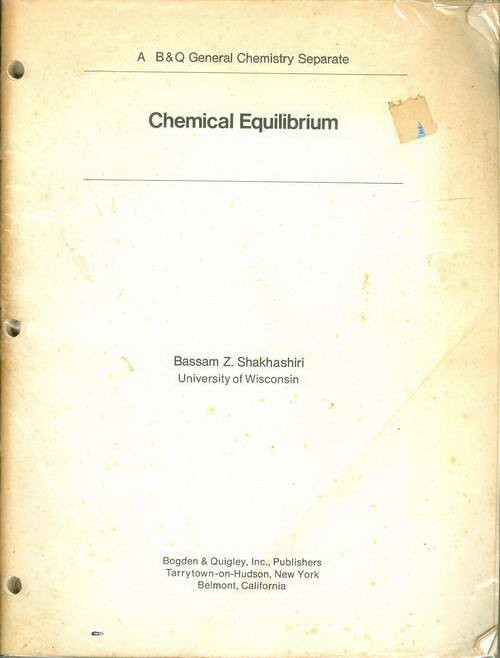Chemical Equilibrium (Separates in General Chemical)