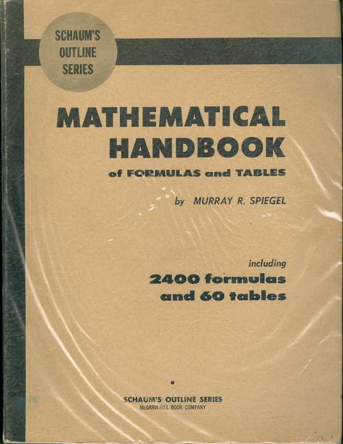 Mathematical Handbook of Formulas and Tables