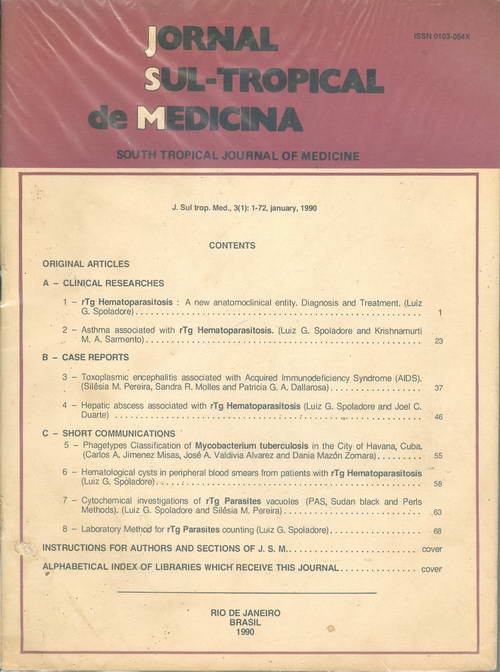 Jornal Sul -Tropical de Medicina - Janeiro - 1988