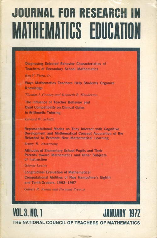 Journal for Research in Mathematics Education - Volume 3 - N° 1