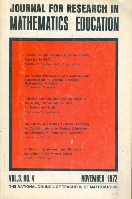 Journal for Research in Mathematics Education - Volume 3 - N° 4