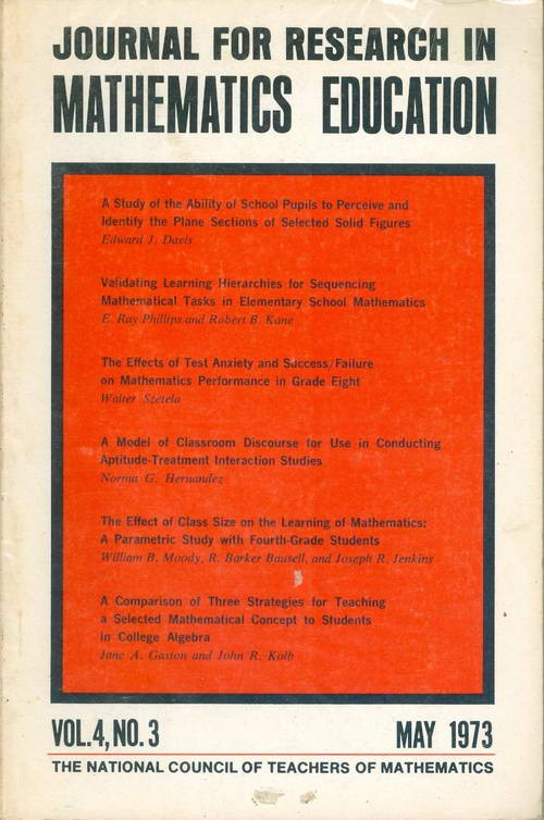 Journal for Research in Mathematics Education - Volume 4 - N° 3
