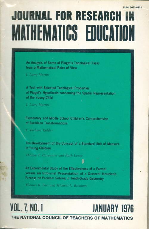 Journal for Research in Mathematics Education - Volume 7 - N° 1