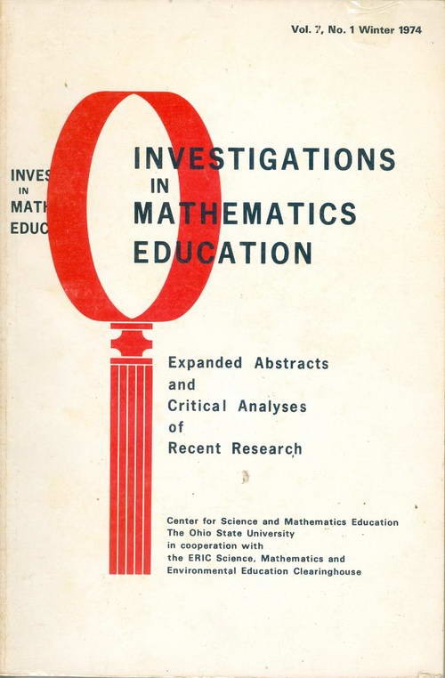 Investigations in Mathematics Education - Volume 7 - N° 1