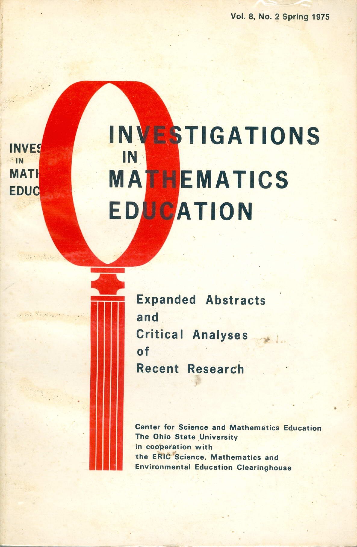 Investigations in Mathematics Education - Volume 8 - N° 2