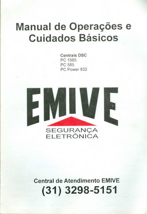 Emive - Segurança Eletrônica - Manual de Operações e Cuidados Básicos