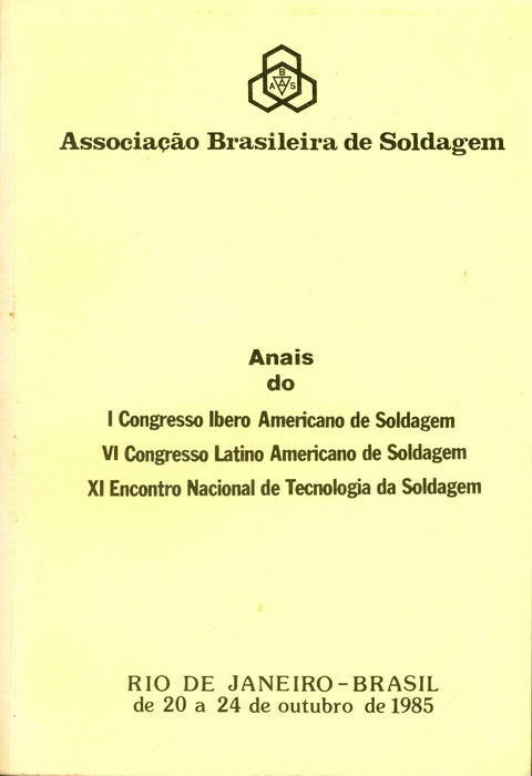 Anais do Congresso de Soldagem - Volume I
