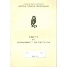 Boletim do Departamento de Psicologia - Nº 2 - Maio de 1977