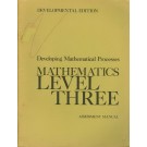 Developing Mathematical Processes - Mathematics Level Three - Assessment Manual